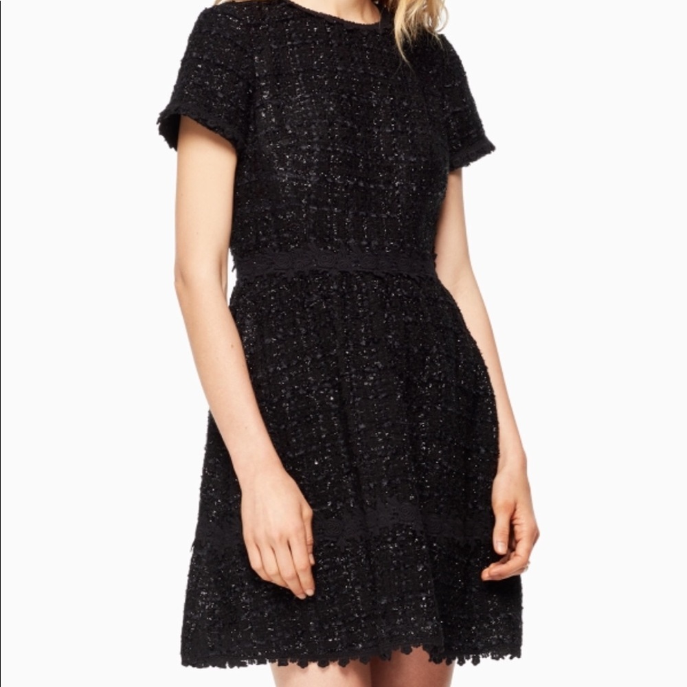 Kate Spade black sparkle tweed Jayne dress